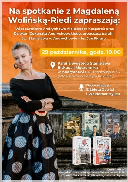 Zapraszamy na spotkanie z Panią Magdaleną Wolińską-Riedi